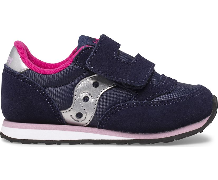 Gyerek Saucony Baby Jazz Hook & Loop Tornacipő Sötétkék Rózsaszín | HU 561NWY